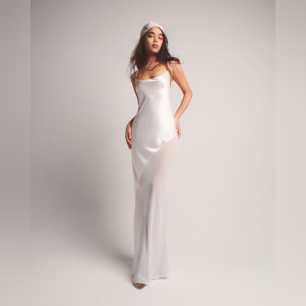 Rat& Boa Ruba Ivory Slip Maxi Dress NWOT - Picture 2 of 10